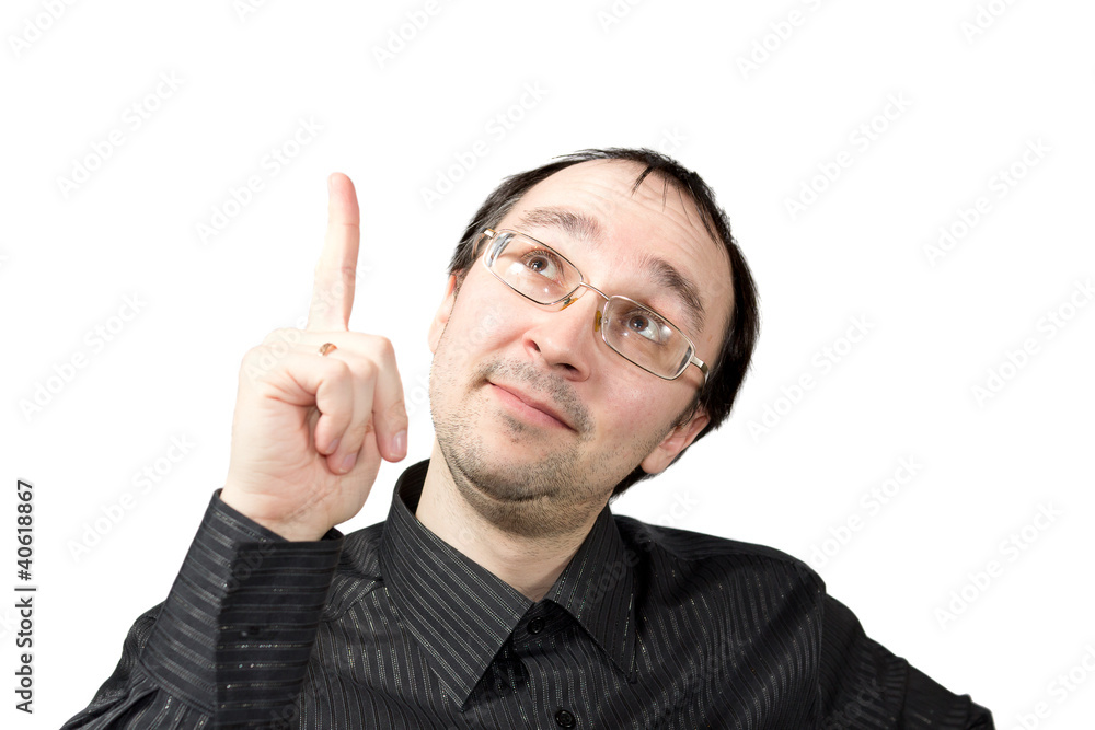 Solid men points upward Solid men points upward