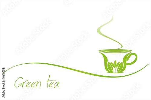 green tea, tea leaves , business logo design , India	
