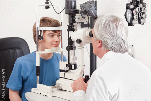 Optometrist Doing Sight Testing