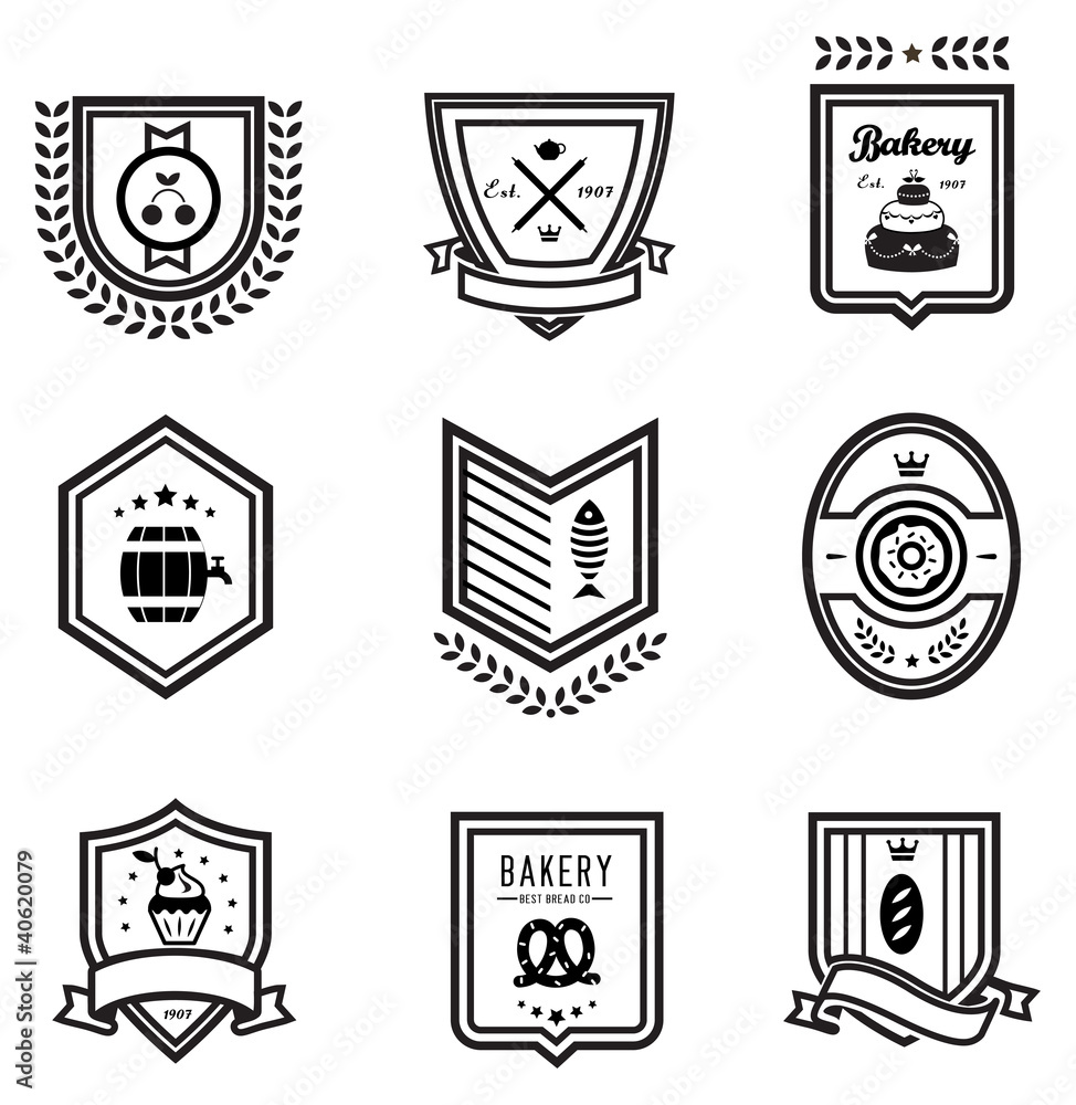 Obraz premium Food emblems