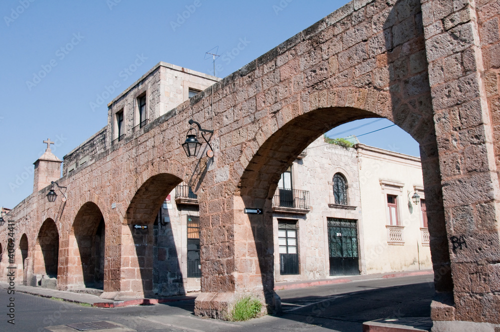 Ancient Aqueduct of Morelia, Michoacan (Mexico)
