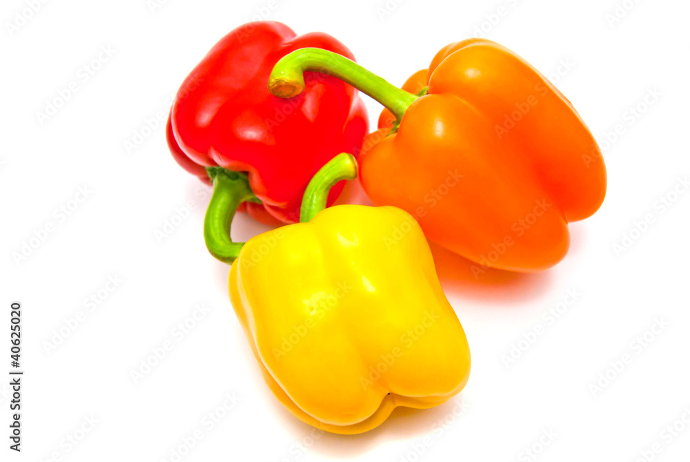 three peppers close-up three peppers close-up