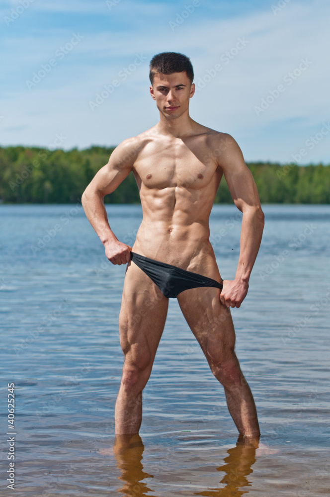 Model at the lake