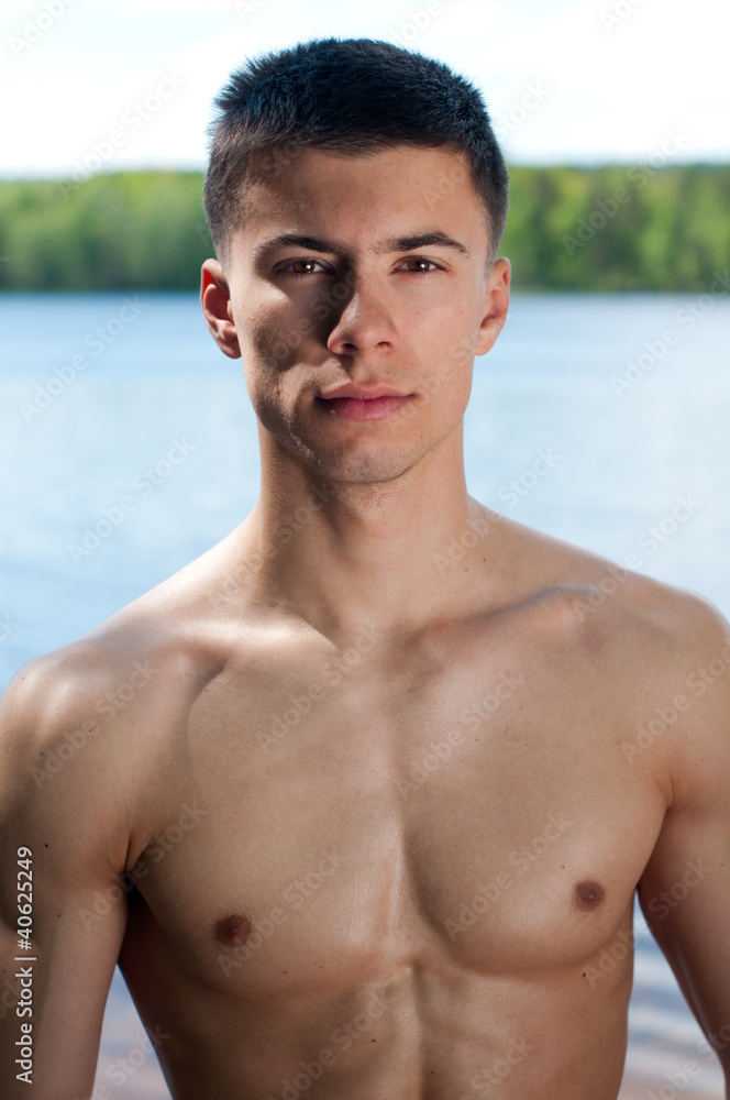 Model at the lake Model at the lake