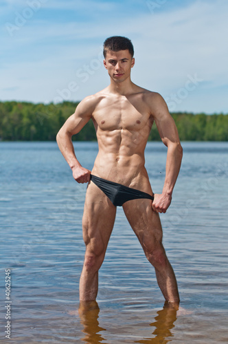 Model at the lake