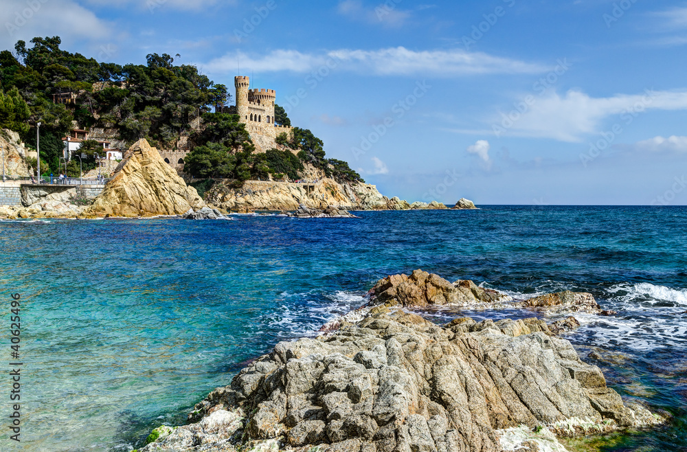 Fototapeta premium mediterranean sea at the Costa Brava - Lloret de Mar, Spain