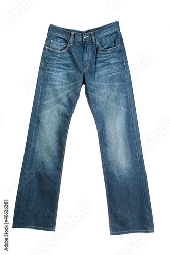 Blue jeans isolated on white