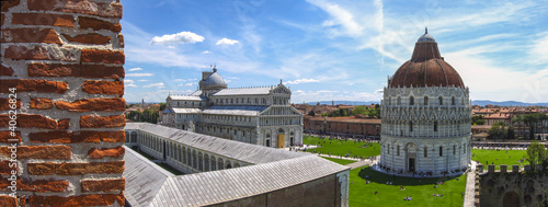 Panoramic view of Piazza dei Miracoli Pisa