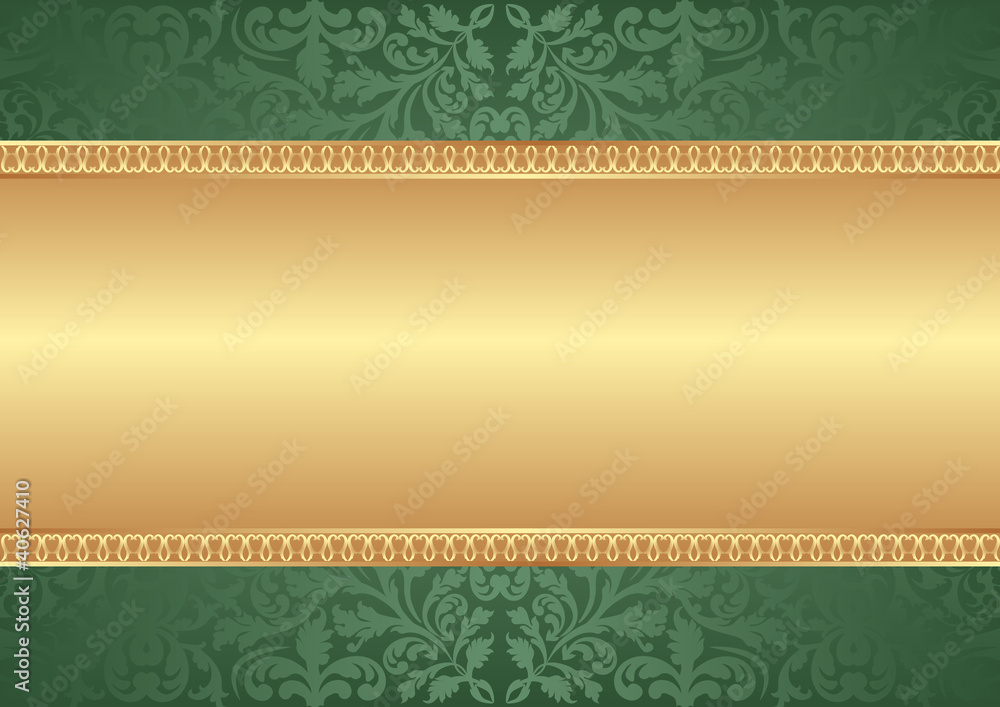 green and gold background