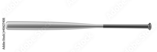 aluminum baseball bat isolated on white background