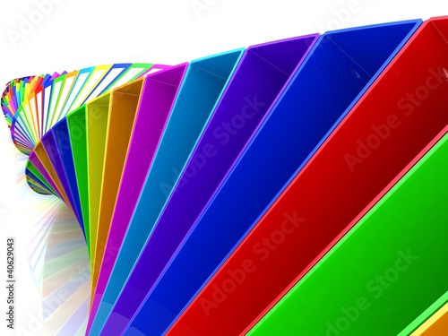  3D rainbow office folders 