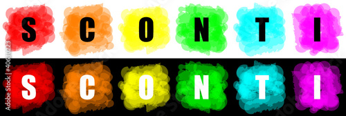 set of vector colorful paint splat for commerce