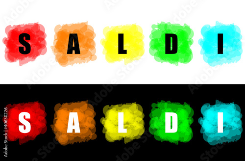 set of vector colorful paint splat for commerce sales concept