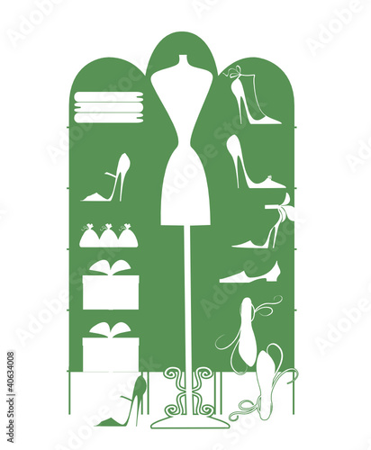 White silhouettes of women's affairs