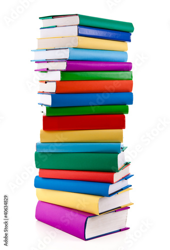 Wallpaper Mural Pile of books on white background Torontodigital.ca