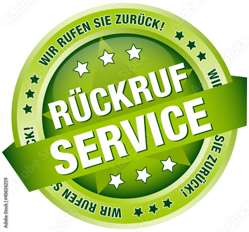 Button Banner "Rückruf Service" grün