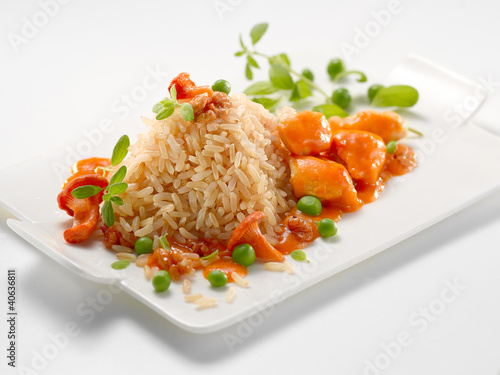 danie z ryżem