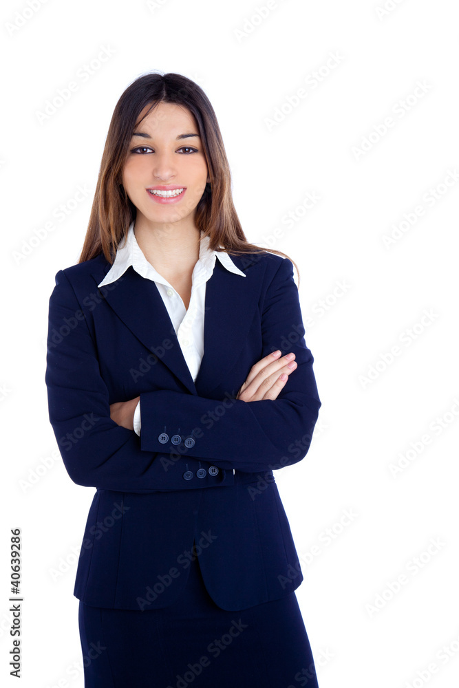 asian indian business woman smiling with blue suit asian indian business woman smiling with blue suit