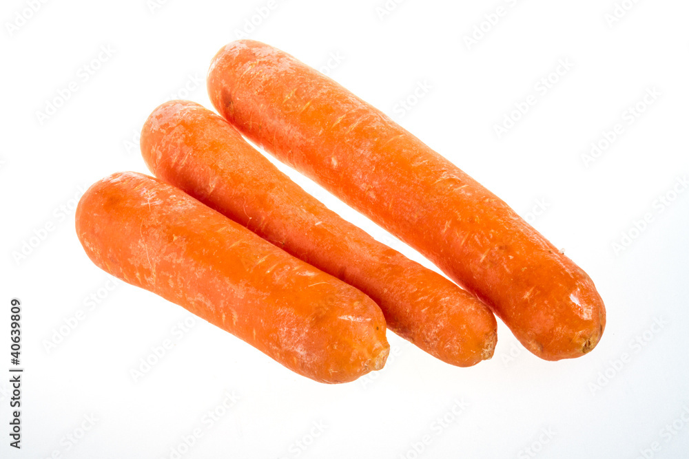 fresh carrots isolated on white background fresh carrots isolated on white background
