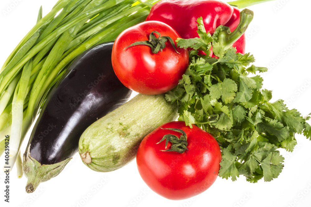 fresh vegetable with leaves isolated on white background fresh vegetable with leaves isolated on white background