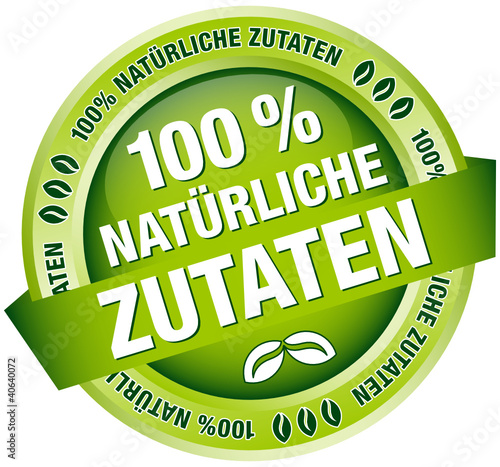 Button Banner "100 % natürliche Zutaten" grün