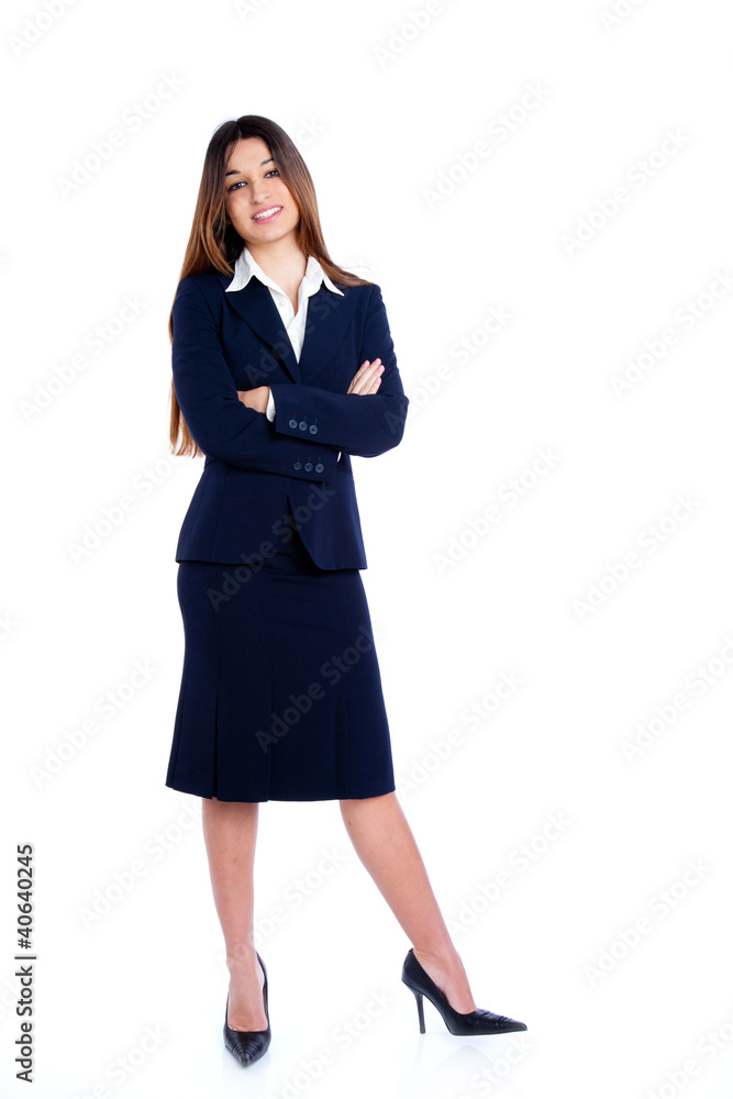 asian indian business woman full length with blue suit asian indian business woman full length with blue suit