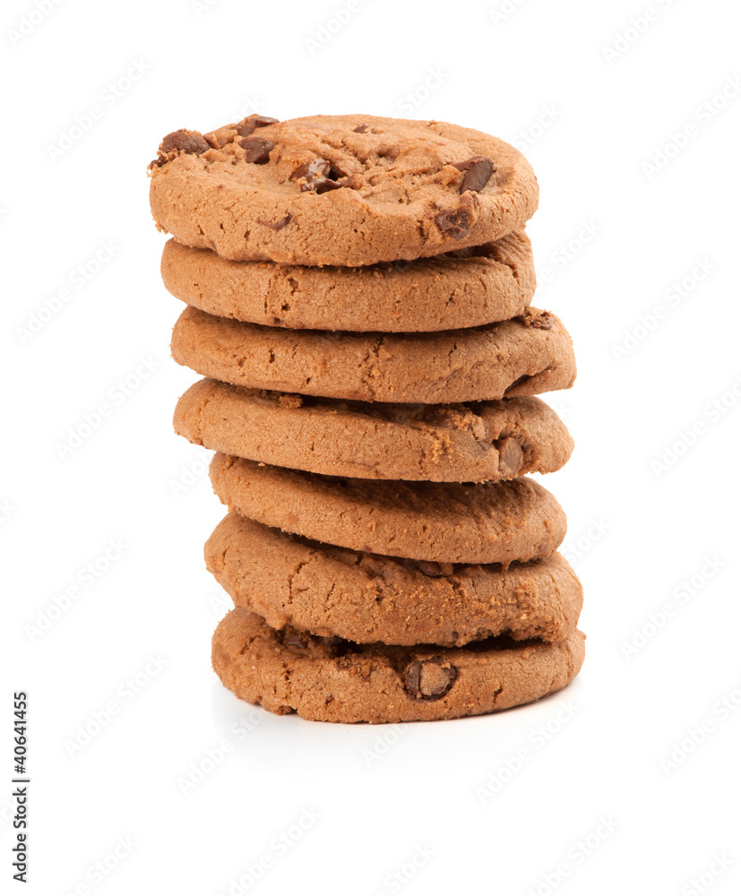 A stack of chocolate cookies A stack of chocolate cookies