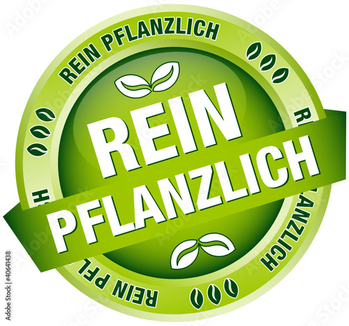 Button Banner "Rein Pflanzlich" grün