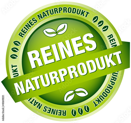 Button Banner "100 % Naturprodukt" grün