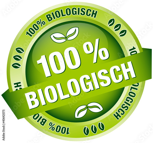 Button Banner "100% Biologisch" grün