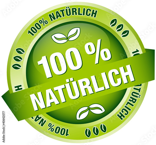 Button Banner "100% Natürlich" grün