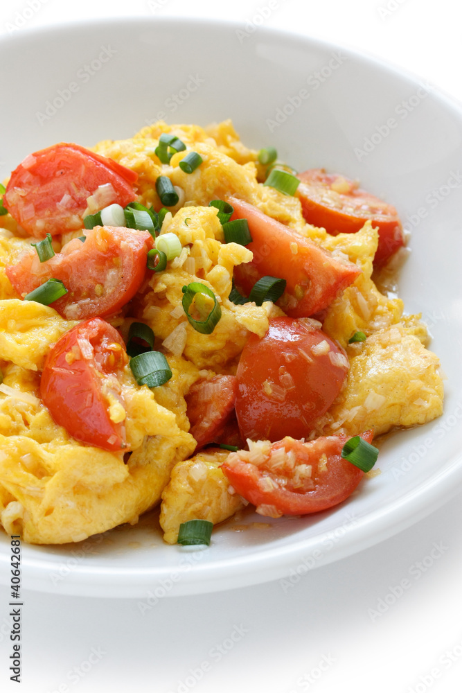 scrambled eggs with tomatoes, chinese food scrambled eggs with tomatoes, chinese food