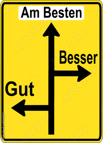 Schild Gut Besser Am Besten