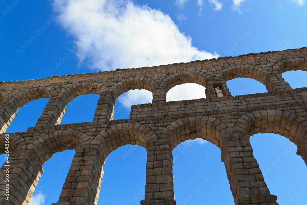 The aqueduct of Segovia (Spain)
