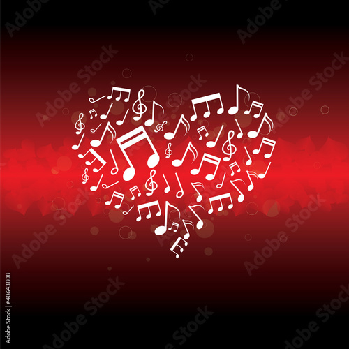 music in heart background