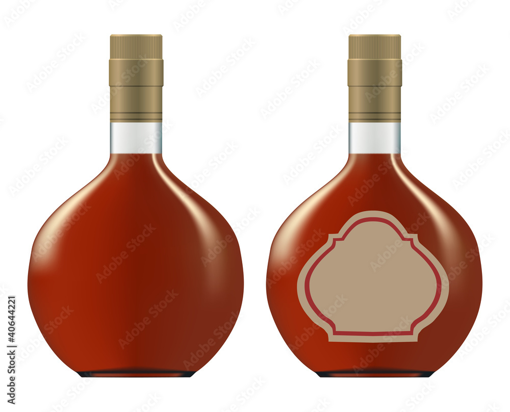 bottles of cognac (brandy) bottles of cognac (brandy)
