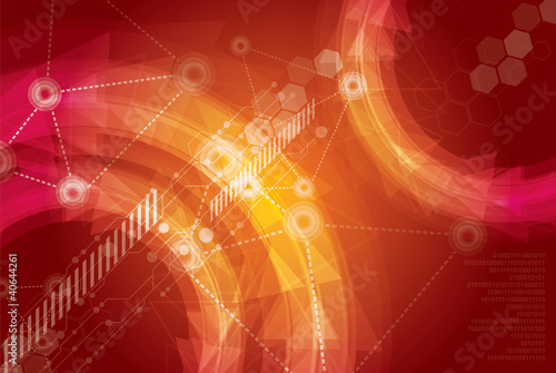 abstract technology engineering background red background