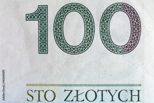Obraz na płótnie 100 sto złotych