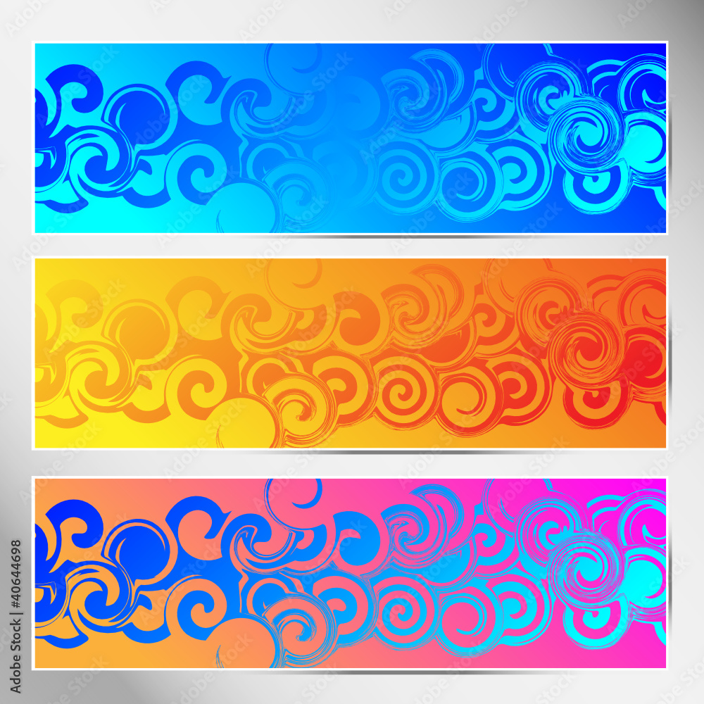 Obraz premium Banner Set Wirbel