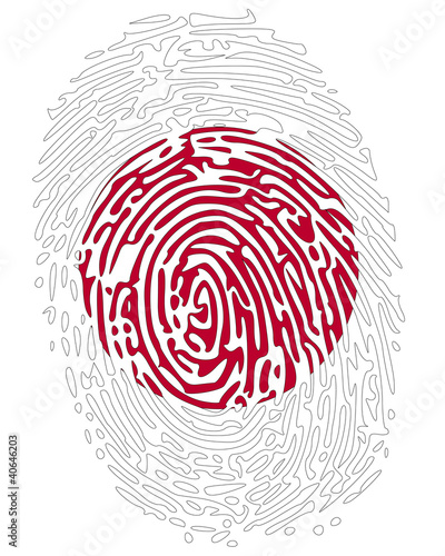 Thumbprint  Flag colors of Japan