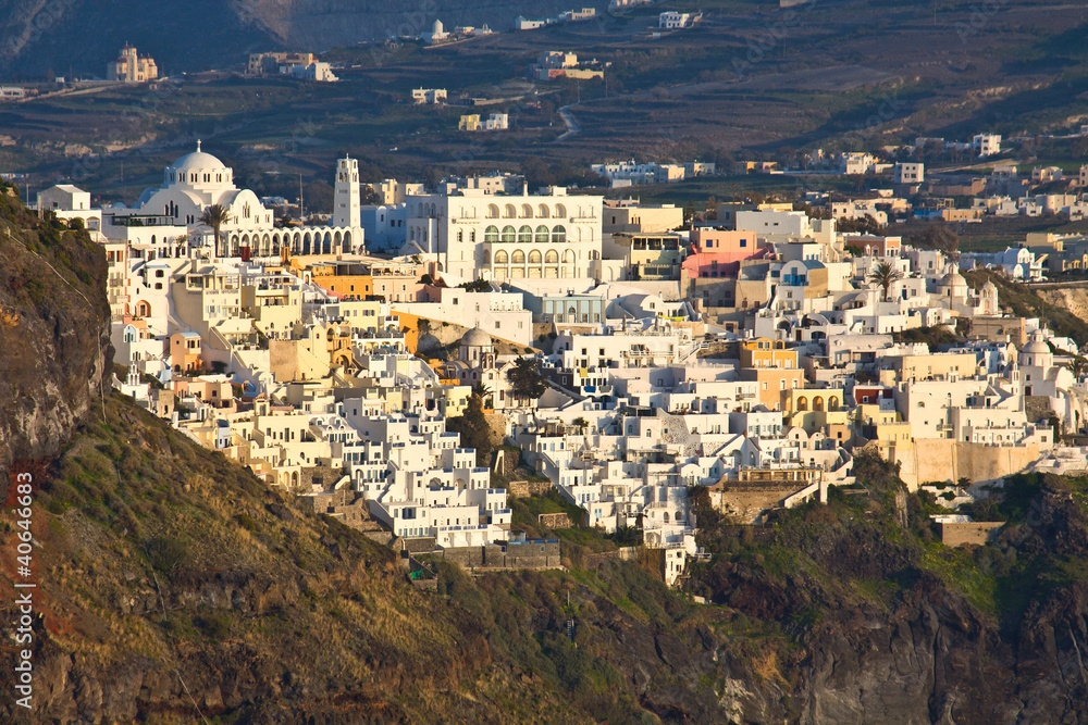 City of Fira at Santorini island in Greece