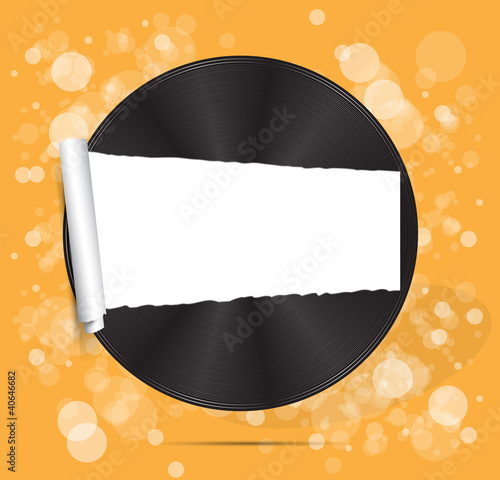 vinyl disc background for text vector