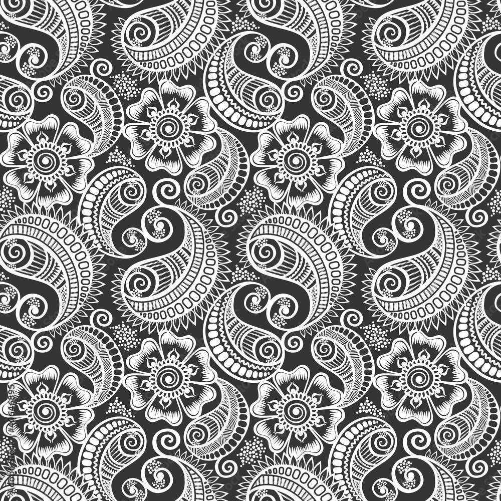 Seamless elegant paisley pattern Seamless elegant paisley pattern