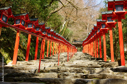 Red japanese lanterns (Kurama, Kyoto)