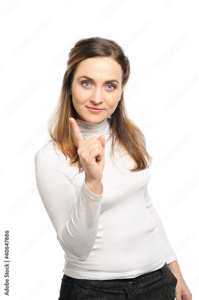 Woman shaking finger