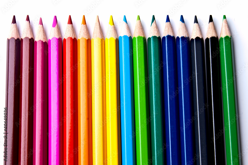 colored pencils on a light background colored pencils on a light background