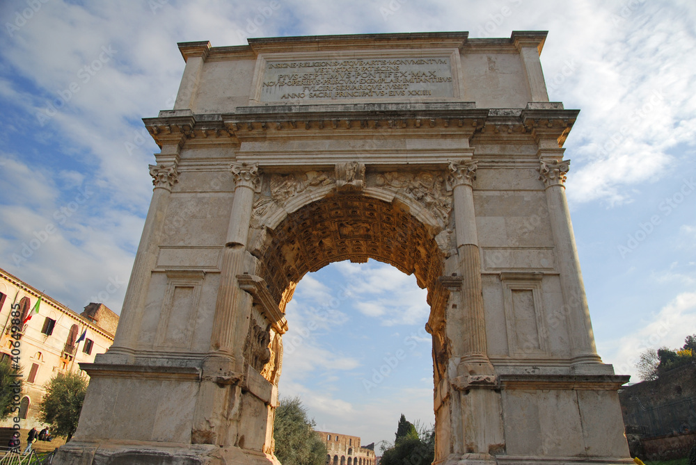 Rome the Arch of Septimius Severus in the Roman Forum