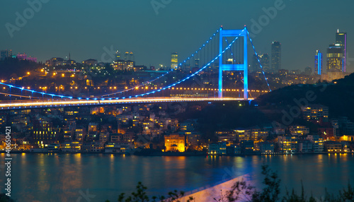 Fatih Sultan Mehmet Bridge at the night 3 © derege