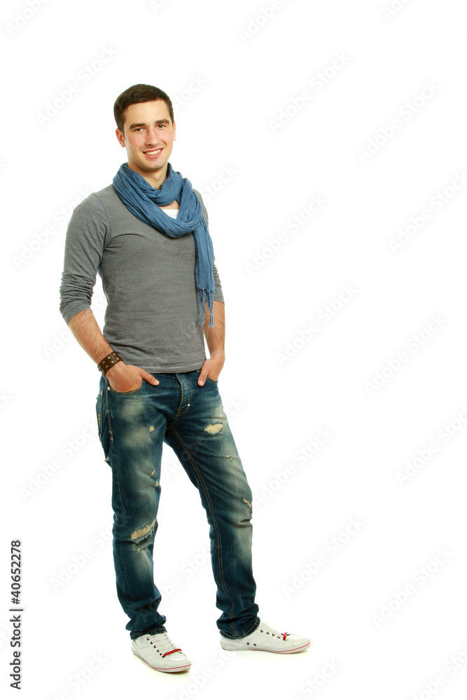 Stylish young man with his hands in pockets Stylish young man with his hands in pockets