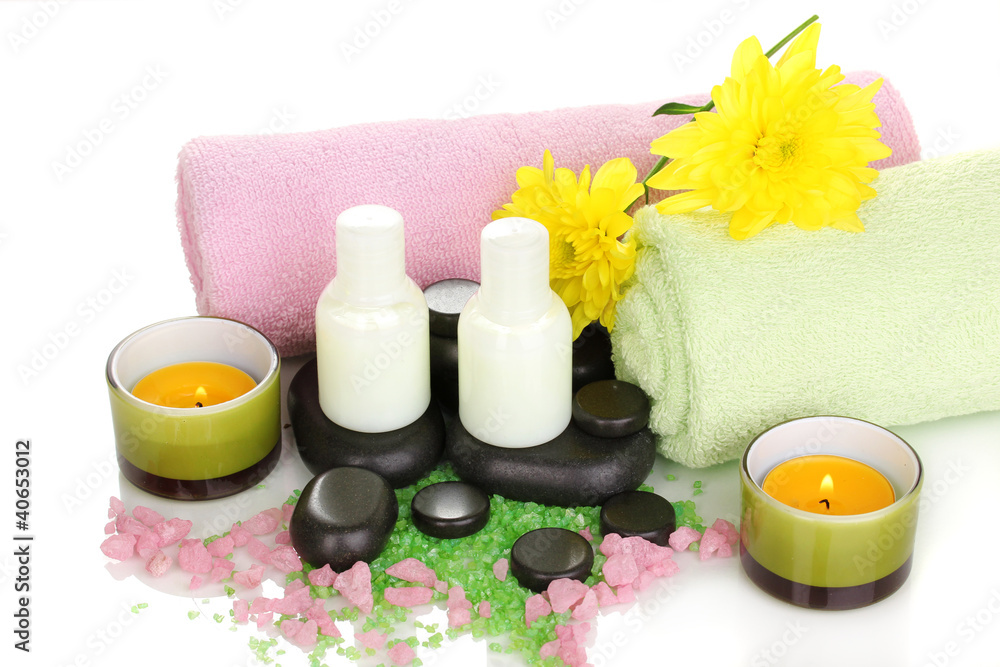 Spa setting isolated on white Spa setting isolated on white